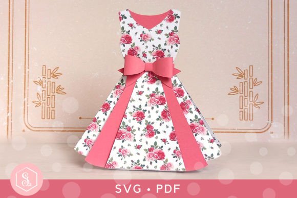 Download Dress Favour Box SVG + PDF Template - Template Collection