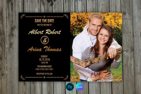Download Save the Date Photoshop Template - Template Collection