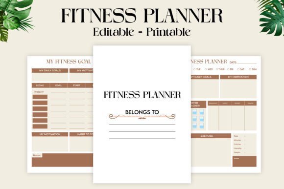 Download Fitness Planner Customizable Template - Template Collection