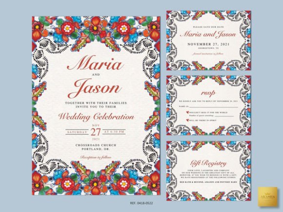 Download Mexican Theme Wedding Set 12 Templates - Template Collection