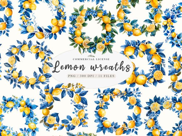 Download Lemon Branch Print, Lemon Wreath - Branch Collection