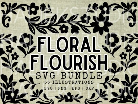 Download 55 Floral Flourishes SVG Illustrations - Flourish Collection